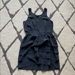 AQUA leopard print dress in grey